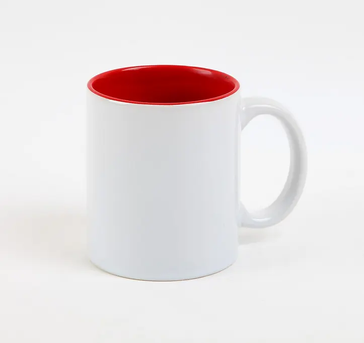 Auplex Bestseller 11 oz Inner Colour ful Sublimation Mug Cups mit weißem Griff für Geschenk