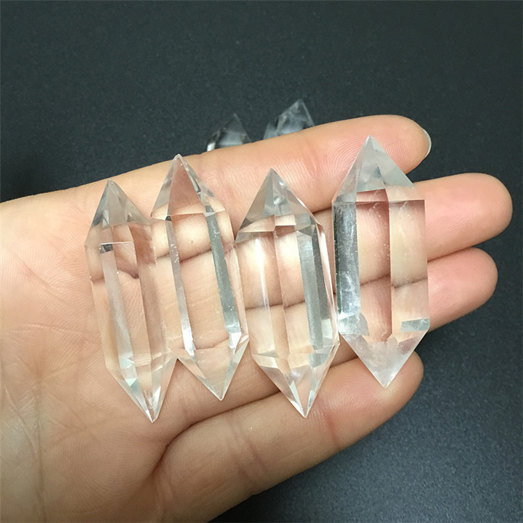 Aaa+natural Rock White Clear Quartz Crystal Double