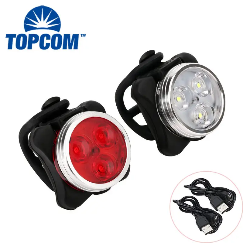 Water Resistant Led Bike Light Set Rechargeable USB Rear Light Bicycle