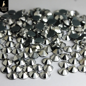 Château de cristal ss30 métallique couleur labrador <span class=keywords><strong>argent</strong></span> flatback verre cristal strass à chaud pour le BRICOLAGE chaussures de mariée - Product Image 1
