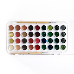Ensemble de 21 peintures aquarelles métalliques de couleurs assorties - Tubes non toxiques de 3 ml pour verre, papier et toile - Product Image 6