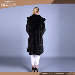 100% giacca di <span class=keywords><strong>pelliccia</strong></span> di visone lungo nero vero Parka in <span class=keywords><strong>pelliccia</strong></span> di visone nero classico <span class=keywords><strong>con</strong></span> <span class=keywords><strong>cappuccio</strong></span> - Product Image 5