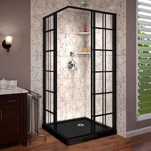 Hotel Hinge <strong>Shower</strong> Enclosure <strong>Shower</strong> <strong>Room</strong> Stainless Steel Square Black Aluminum Frame Glass <strong>Shower</strong> <strong>Room</strong> - Product Image 3