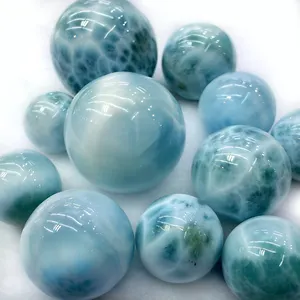 Larimar Ronde Kralen Larimar Gepolijst Bollen