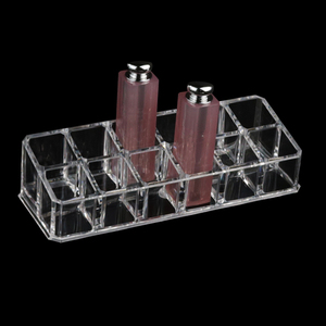 12 lưới trong suốt mỹ phẩm son môi tổ chức Lip Glossy hiển thị đứng rõ ràng Acrylic trang điểm lưu trữ hộp chủ - Product Image 2