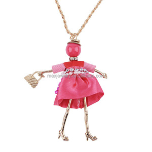 Großhandel Mode handgemachte französische Puppe Anhänger Halskette - Product Image 3