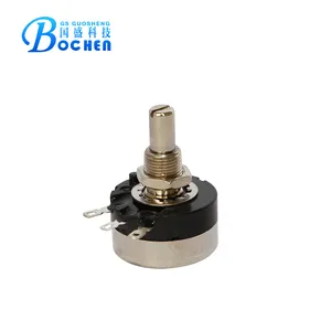 Control Potentiometer Manufacturers ISO RoHS Displament Packing 500k Volume Control Potentiometer RV24