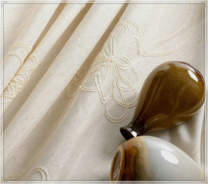 Rideaux de lin en broderie française <span class=keywords><strong>lambrequin</strong></span> - Product Image 5
