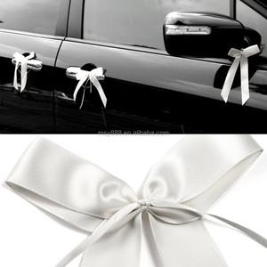Factory Direct Sale White Satin <strong>Ribbon</strong> Bow for Wedding <strong>Cars</strong> Decorations <strong>Ribbon</strong> Bows <strong>Car</strong> Bow - Product Image 4