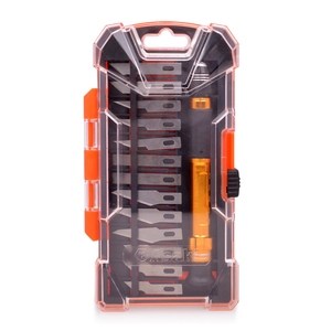 Set di 14 Utensili di Precisione Asaki <span class=keywords><strong>per</strong></span> Intaglio del <span class=keywords><strong>Legno</strong></span>, <span class=keywords><strong>Coltelli</strong></span> Hobby con Lame SK5, Misure Lame 1x2 3x3 4x2 11x3 12x3 - Product Image 2