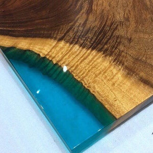 Bảng Epoxy Mỹ Đen Walnut Slab + Rõ Ràng Đen Epoxy Resin Custom Made Bàn Ăn - Product Image 5