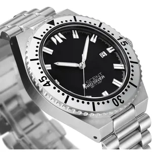 Reloj Automático de buceo para hombre, de cristal de zafiro, Movt japonés, 20Atm