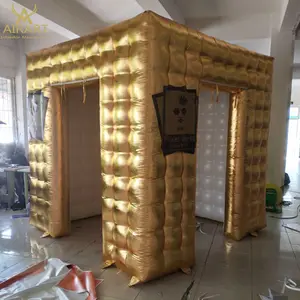gold supplier Best quality customized size inflatable golden photo booth shell