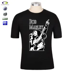 T-shirt bob marley imprimé, t-shirts personnalisés, usine chinoise, nouvelle collection