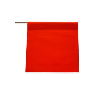 VINYL Safety Flag Orange and red color with wooden pole for heavy truck