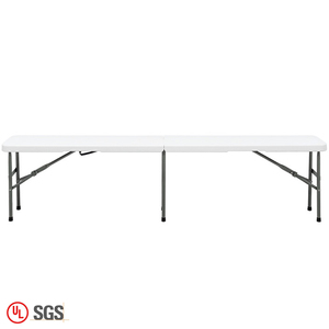 White Fold in Half <strong>Bench</strong> Outdoor Portable <strong>Plastic</strong> 6ft Folding <strong>Bench</strong> for Picnic Party - Product Image 1