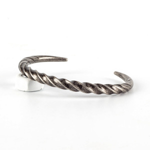 MECYLIFE-pulsera giratoria de acero inoxidable para hombre, Estilo Vintage, chapado en plata antigua, cuerno de vaca