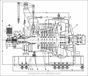 DTEC 150MW 증기 터빈 발전기 코제너레이션 발전소 모터 10500V 출력 사용이 간편함 - Product Image 1