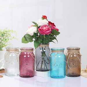 बोहेमिया सजावटी शैली रंगीन कांच के फूल vases - Product Image 4