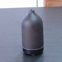 Diffuseur d'huiles essentielles ultrasonique en céramique électrique Aroma, noir, céramique
