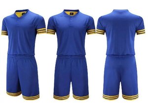 Wholesale custom sublimation blank short-sleeve blue and yellow basketball jerseys - Product Image 3