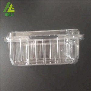 Barquette à fruits jetable en plastique PET transparent 500g 17,8x14x8cm, emballage pour fraises traitées sous blister, usage agricole, logo personnalisé - Product Image 2