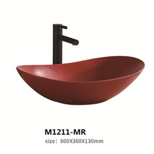 Lavabo en céramique Meiyani, à poser sur plan de travail, forme de bateau, noir mat - Product Image 5