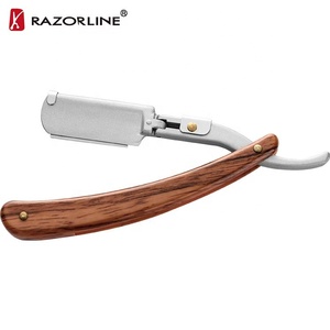 Mango de Metal reemplazable recto cuchillas de afeitar <span class=keywords><strong>navaja</strong></span> de afeitar de barbero - Product Image 1