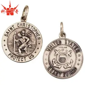 Медальон Святого Кристофера, цинковая медаль