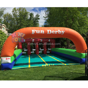 Terrain de course de derby gonflable, <span class=keywords><strong>jeu</strong></span> de course de chevaux gonflable, jeux de <span class=keywords><strong>poney</strong></span> gonflables étanches pour enfants - Product Image 5