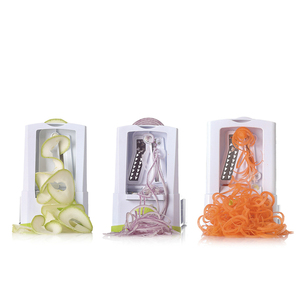 Cortador en Espiral Multiusos 5 en 1 de Plástico Ecológico para Cocina - Espiralizador de Verduras Grueso y Delgado con Cortador en Espiral y en Rollo - Product Image 3
