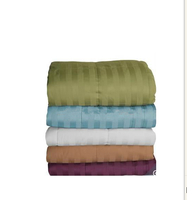 Vente en gros de housse de couette rayée simple et moelleuse en polyester 100% 200TC, literie verte pour hôpital et hôtel, antistatique, antibactérienne