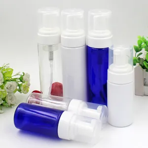 IBELONG Grosir Botol Busa Kosmetik Plastik Pet Putih Biru 100 Ml 200Ml Produsen Dispenser Botol Busa Pompa