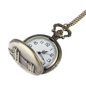 Toptan antika kuvars <span class=keywords><strong>Mirage</strong></span> Vintage cep saati iki köprü Vintage ince zincir cep saati - Product Image 3