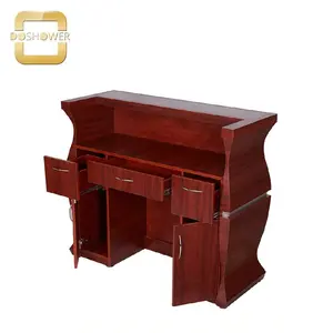 dry cleaning counter with small wood cash counter of sales counter table