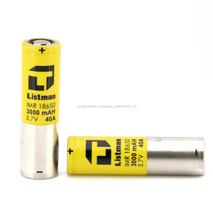 Alibaba üst satış 18650 pil Listman 18650 pil 3.7 v şarj edilebilir pil/Orijinal Listman 3000 mAh 40A/3500 mAh 35A - Product Image 4
