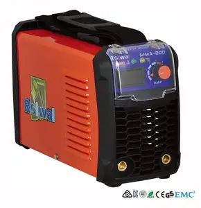 Rolwal MMA/ARC Stik 200 250, INVERTER TIG IGBT MOSFET DC Portabel Mesin Las Papan Tunggal Sertifikat CE EMC 110/220V