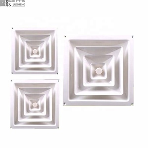 Hvac Hệ Thống Làm Mát Louver Mặt Trần Bảng Điều Chỉnh Khuếch Tán Không Khí Vuông 4 Cách Tùy Chọn - Product Image 3