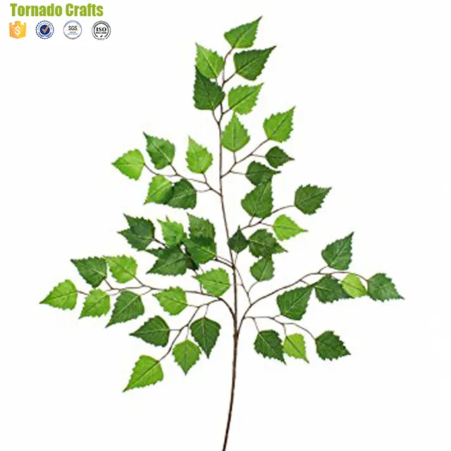 Zhen Xin Qi Crafts 65cm fire-retardant artificial birch spray Leaf branch wholesale