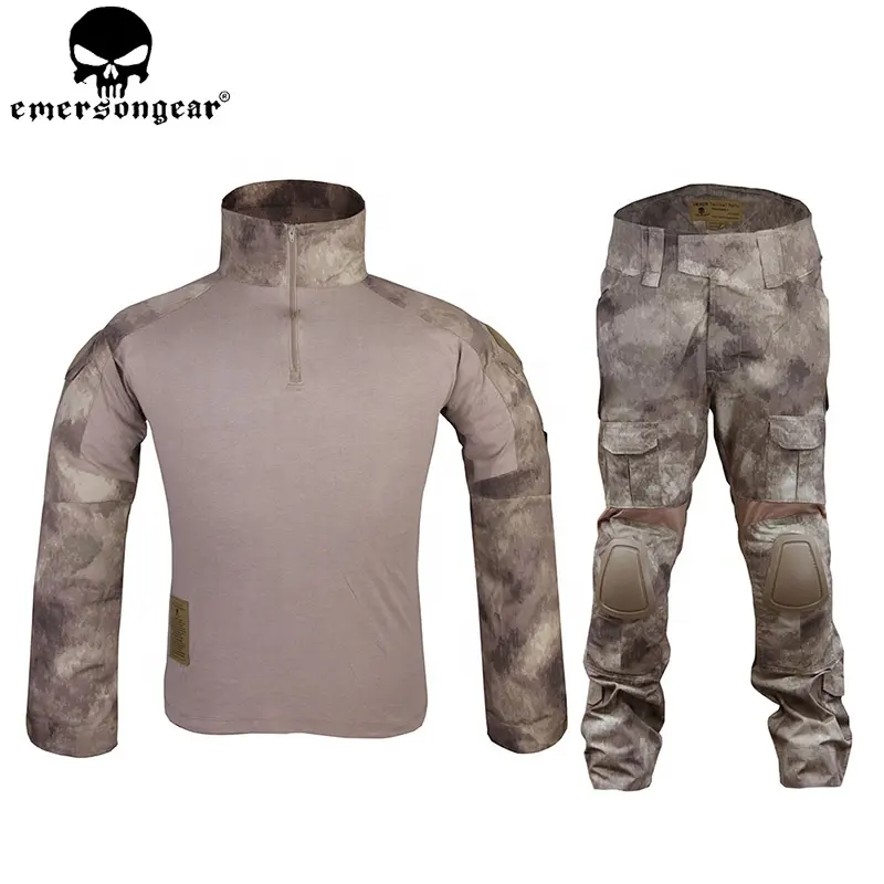 EMERSONGEAR Gen2 BDU Combat Suit Camouflage Uniform Tactical Shirt Pants with Elbow Knee Pads Hunting Clothes Atacs