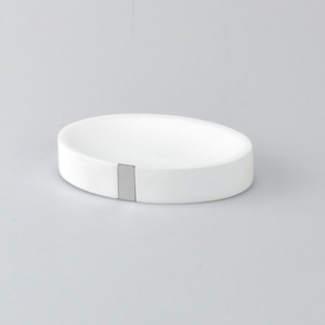 Porte-savon rond simple de finition en céramique de couleur grise - Product Image 6
