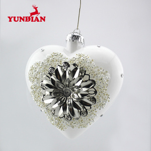 Suministro de fábrica, venta al por mayor, colgante blanco soplado, estrella de cristal de Navidad - Product Image 6