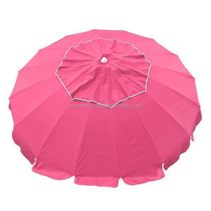 Al aire libre 8ft aluminio lujo Rainbow Beach Sun paraguas <span class=keywords><strong>con</strong></span> varillas de fibra de vidrio - Product Image 3