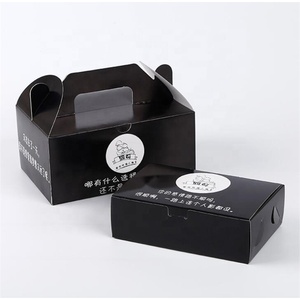Take out black chicken nuggets packaging box