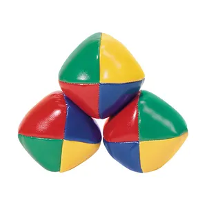 CHL売れ筋プロモーション2パネル4パネル6パネルカスタマイズロゴ印刷カラーレザージャグリングボールおもちゃセット
