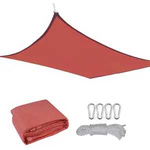 High quality HDPE material with UV shade sails nets red color sun shade sail