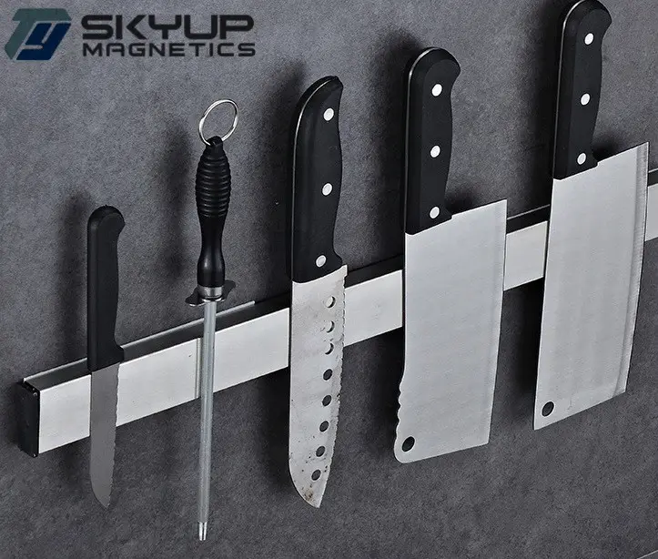 Magnetic Self-klebstoff 30cm Length Knife Holder Stainless Steel 304 Block Magnet Knife Holder Rack Stand For messer