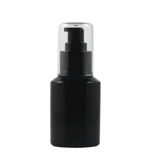 Fuyun Auf Lager Verpackung 15ml/30ml/60ml/125ml/200ml leere schwarze Serum Kosmetik glas Lotion Flasche