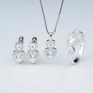 Factory Direct Wholesale Women 925 Sterling Silver Jewelry Set