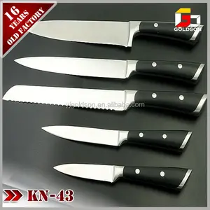 Rentable mercado negro 5 unids cuchillo conjunto de alibaba china